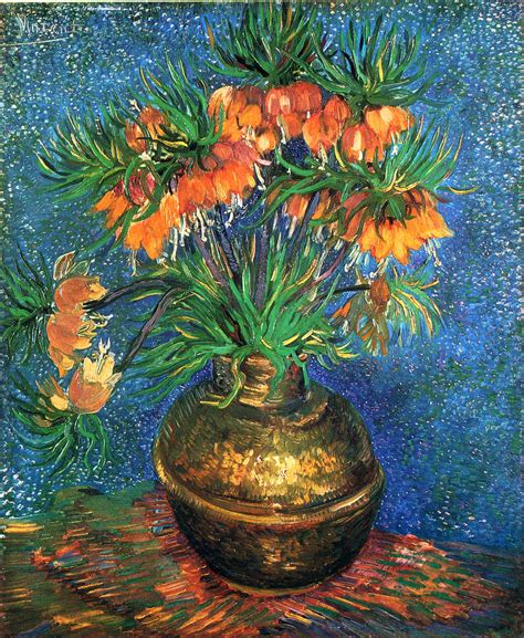 Fritillaries In A Copper Vase Vincent Van Gogh Wikiart Org