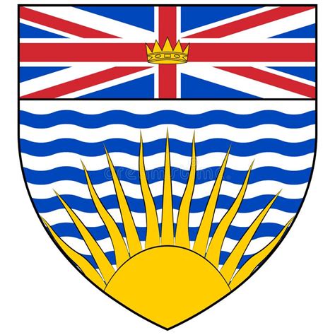 Coat of Arms of British Columbia in Canada Stock Vector - Illustration ...