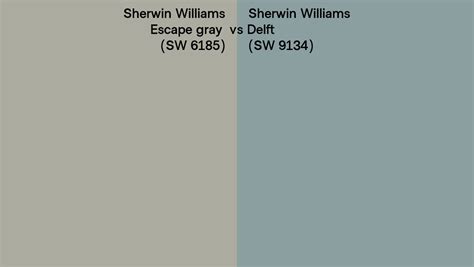 Sherwin Williams Escape Gray Vs Delft Side By Side Comparison