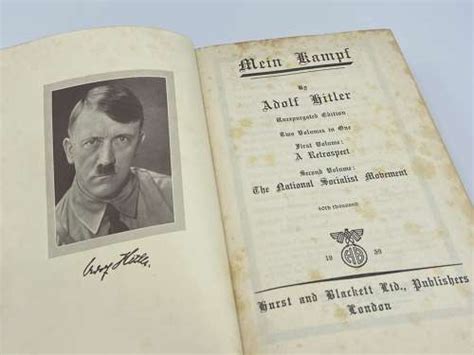 Unexpurgated Edition Of Hitlers Mein Kampf 1939 Hurst And Blackett