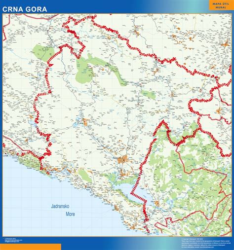 wall map montenegro | Vector World Maps