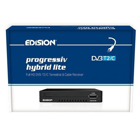 Edision Progressiv Hybrid Lite Receptor Terrestre Y Cable DVB T2 C