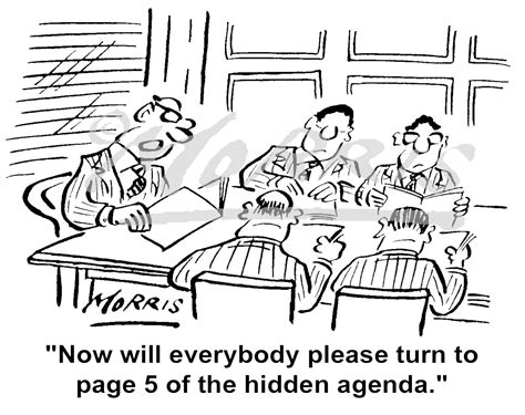 Boardroom agenda meeting cartoon – Ref: 3215bw | Business cartoons