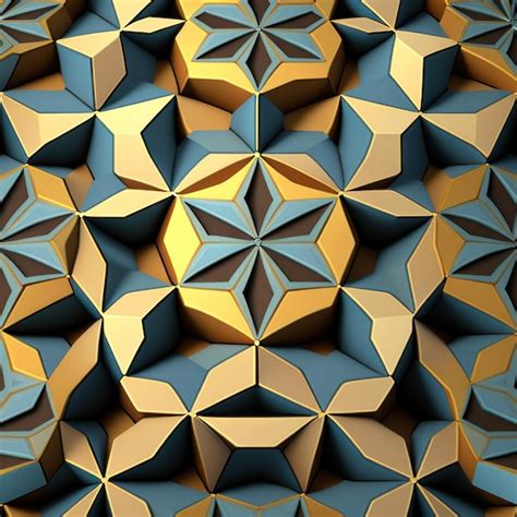 Premium AI Image Geometric Kaleidoscope Pattern For Seamless Design