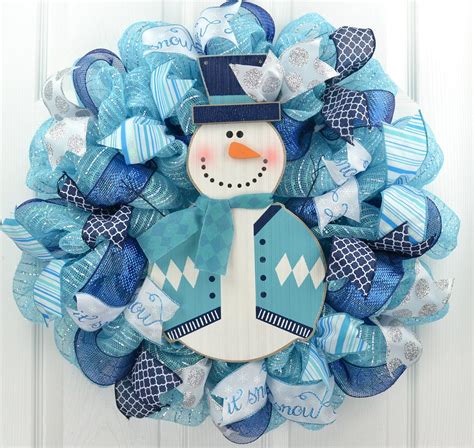 Awesome Snowman Christmas Wreaths Greet Your Guests With Cheer