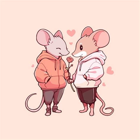 Premium Vector Cute Kawaii Cartoon Rat Mouse Illustration