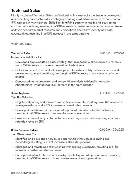 Sales Engineer Resume Examples With Guidance