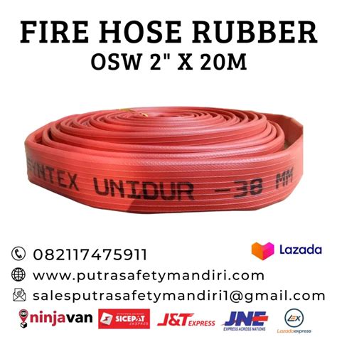 Osw Fire Hose Rubber 18 Bar 2 Inch X 20 Meter Ex Jerman Coupling
