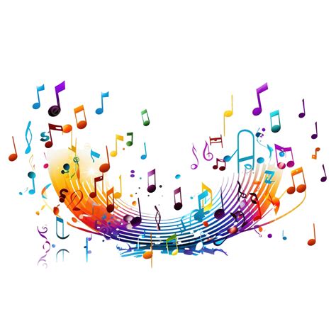 Music Theme With Notes Abstract Artistic Background Png Transparent