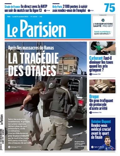 Le Parisien Du Lundi Octobre T L Charger Des Magazines