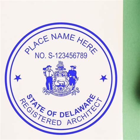 Digital Delaware Architect Stamp Electronic Seal For Delaware