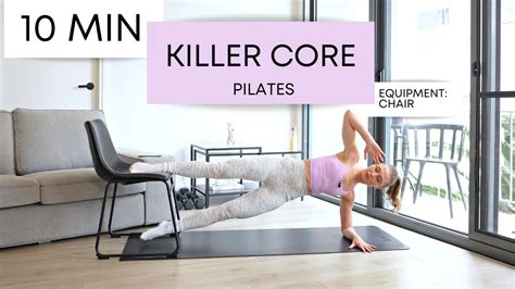 Min Killer Core Intense Pilates Core And Abs Workout Using Chair