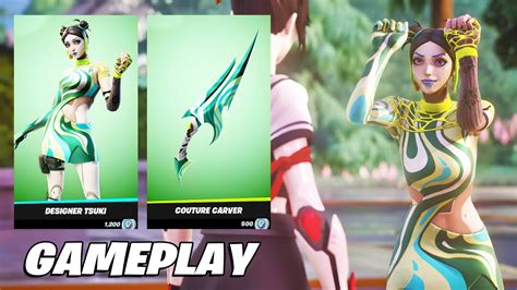 Fortnite Designer Tsuki Skin Set Gameplay Review Youtube