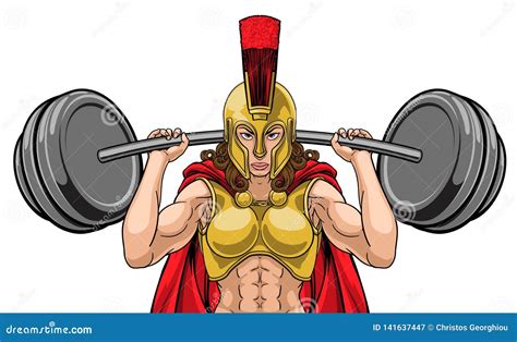 Woman Spartan Trojan Sports Mascot Stock Vector Illustration Of