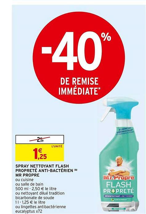 Promo Spray Nettoyant Flash Propret Anti Bact Rien Mr Propre Chez