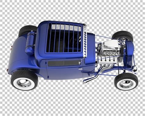 Hot rod sobre fondo transparente representación d ilustración Archivo PSD Premium