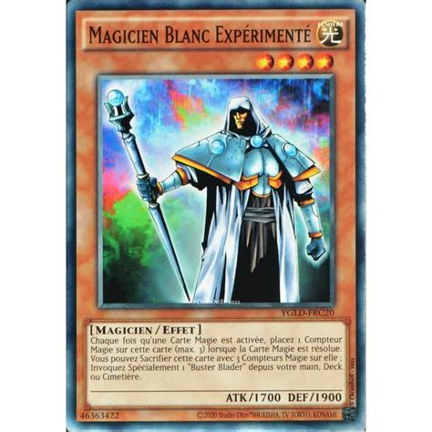 Carte Yu Gi Oh Ygld Frc Magicien Blanc Exp Riment Ed Commune Neuf