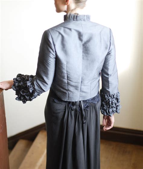 Dark Grey Evening Silk Shrug Bolero Size 12 Etsy