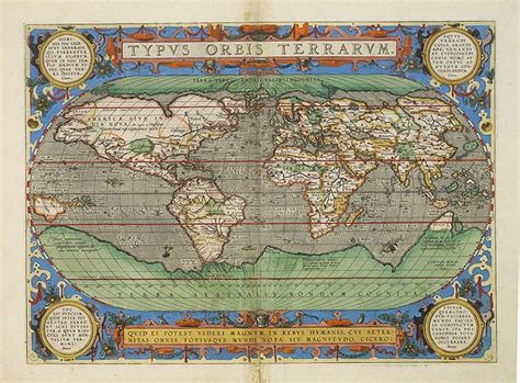 Typus Orbis Terrarum Old Map By ORTELIUS A