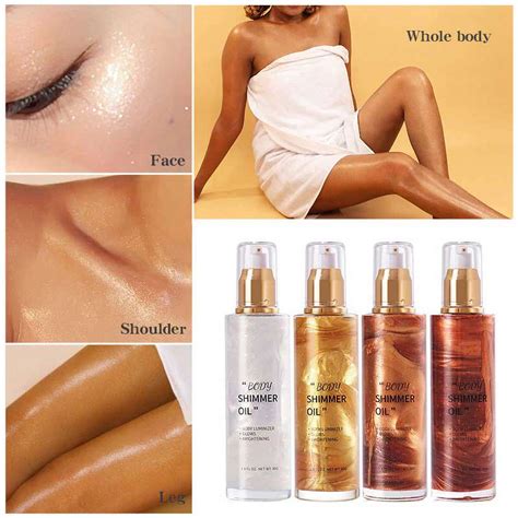 Shimmer Body Oilface And Body Liquid Luminizer Waterproof Moisturizinglight Shimmer Glow