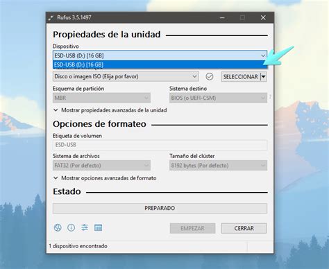 Windows 10 cómo usar Rufus para crear un disco de arranque USB