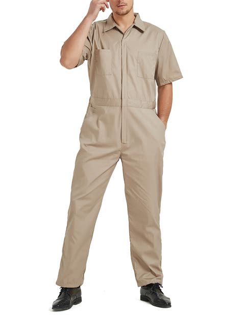 TopTie Men S Coverall Overall Mechanic Work Jumpsuit Short Long Sleeve