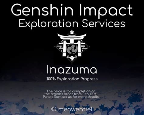 Gi Genshin Impact Exploration Service Inazuma 100 Etsy