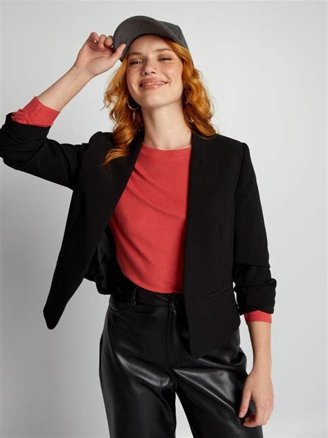 Chaqueta Corta Tipo Blazer Negro Kiabi