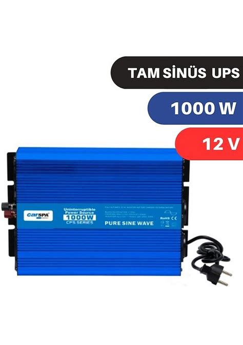 Carspa 1000 watt 12 volt UPS tam sinüs inverter invertör Fiyatları ve