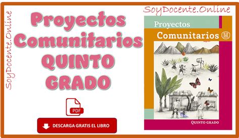 Descarga En PDF El Libro De Proyectos Comunitarios Quinto Grado De