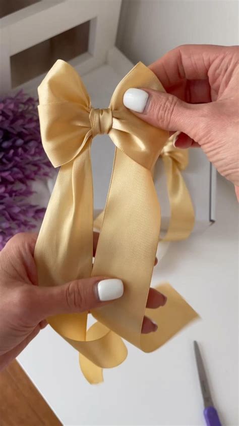 DIY BOW How to make a bow Jak zrobić prostą kokardę Video Diy