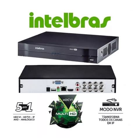 Dvr Gravador Digital 8 Canais Intelbras Mhdx 1108 2 Câmeras Frete grátis