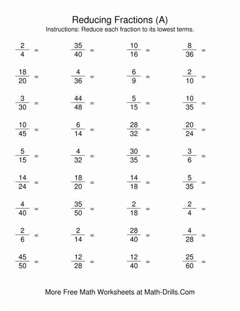 7th Grade Fractions Worksheet