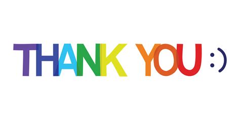 The Word Thank You Rainbow Typography Banner On White Background 8951724 Vector Art At Vecteezy