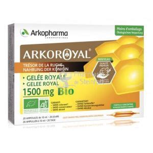 ARKOROYAL GELEE ROYALE BIO 1500MG 20 AMPOULES Miel Gelée royale