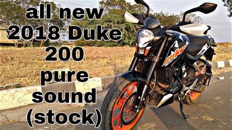 2018 New KTM Duke 200 Bs4 Stock Exhaust Flyby Pure Sound YouTube