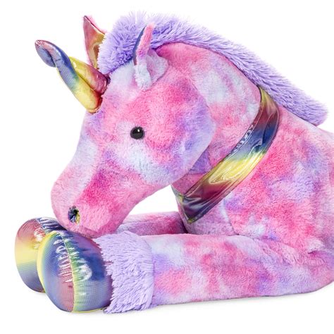 BCP 52in Kids Extra Large Plush Rainbow Unicorn Stuffed Animal w/ Soft ...