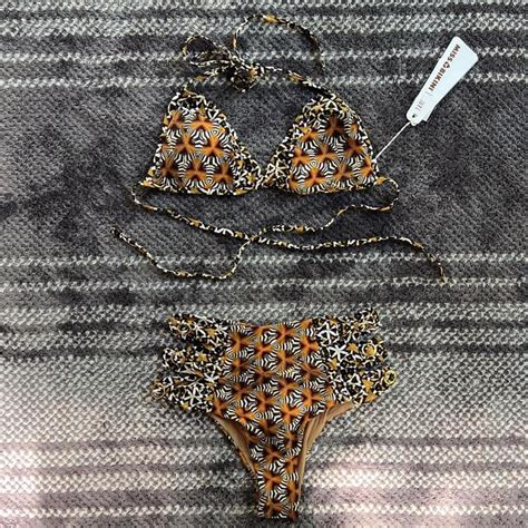 Miss Bikini Luxe Triangle Top High Waist Cheeky Depop