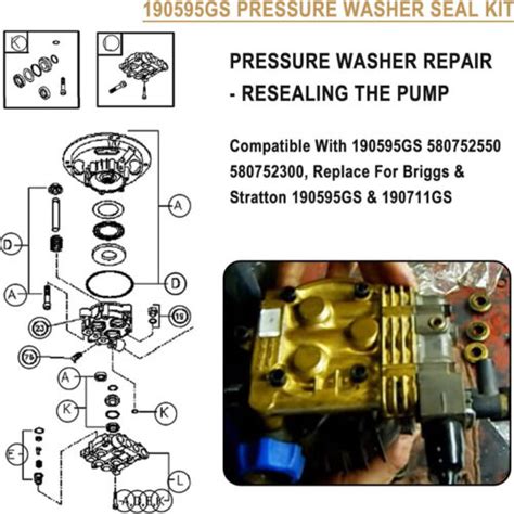 Gs Pressure Washer Seal Kit For Briggs Stratton Pumps