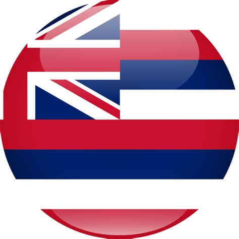 Vector Country Flag of Hawaii - Circle | Vector World Flags