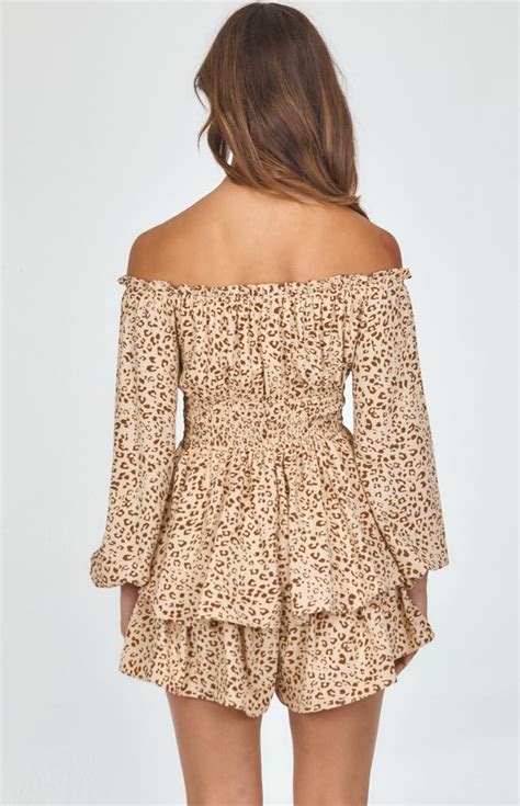 Adelaide Leopard Print Playsuit Style State Kitty Kat Klothing