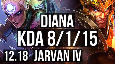 DIANA Vs JARVAN IV JNG 8 1 15 Dominating Rank 12 Diana TR