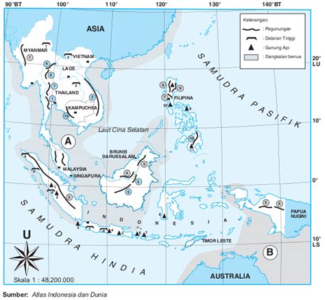 Ilmu Pengetahuan Sosial SMP ++: Bentang Alam dan Iklim Kawasan Asia Tenggara