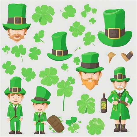 Premium Photo Vector St Patricks Day Vector Symbol Character Illustration Set Isolated On A