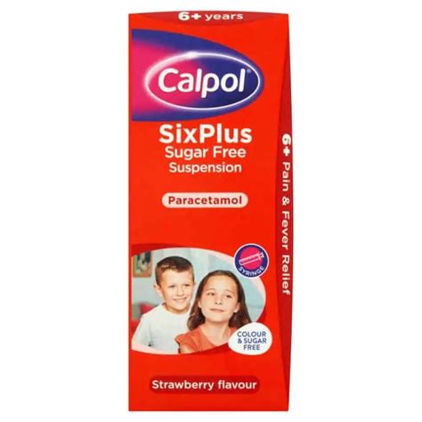 Calpol Sixplus Sugar Free Strawberry Flavour Suspension Ml The