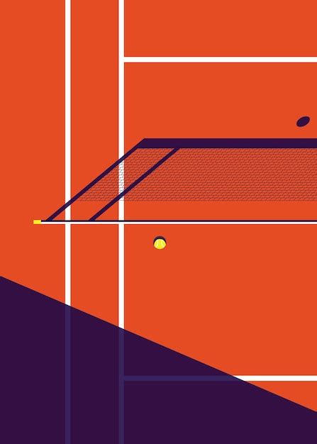 Ilustraci N De Vector De Vista De La Cancha De Tenis Desde Arriba Con