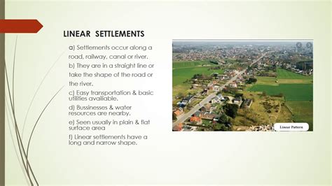 Linear Settlement Patterns