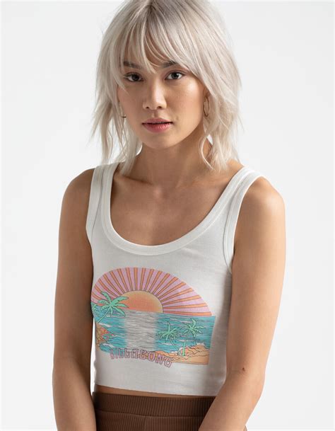 BILLABONG Island Womens Crop Tank Top OFF WHITE Tillys