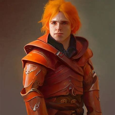 Portrait Of A Male Halfling Paladin With Long Straight Stable Diffusion