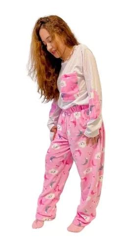 Pijama Dama Mujer Peluche Polar Suavecito Bianca Sheli 2166i